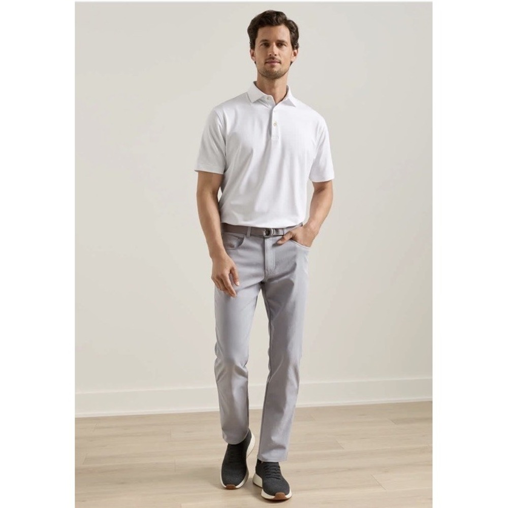 Peter Millar eb66 Performance Five-Pocket Pants Men's 36x30 Gale Grey Stretch